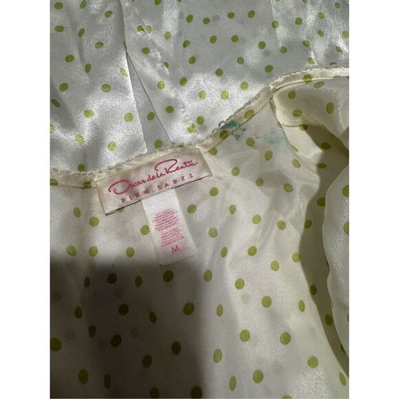 Oscar de la Renta green polka dots nightgown M - Picture 8 of 11